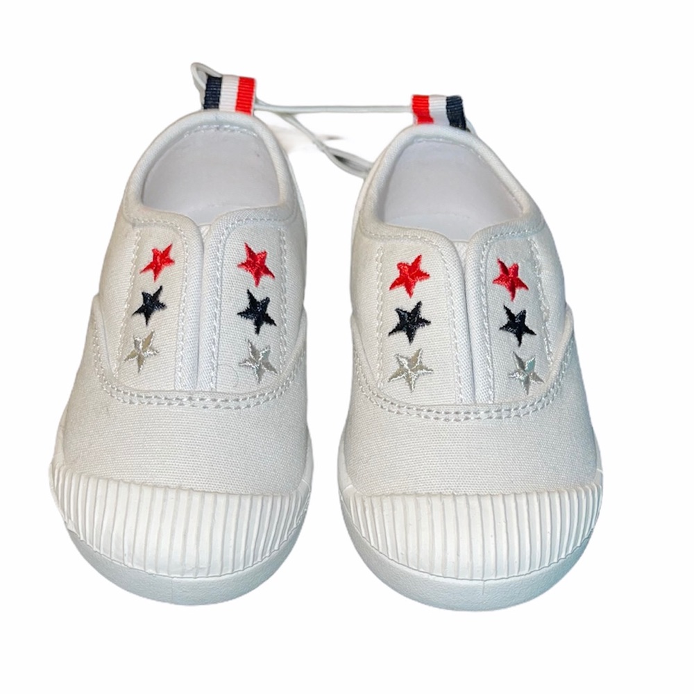 Cat & Jack Unisex white toddler slip ons size 6 - Picture 2 of 3